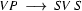 VP  \ \longrightarrow\ SV\ S
